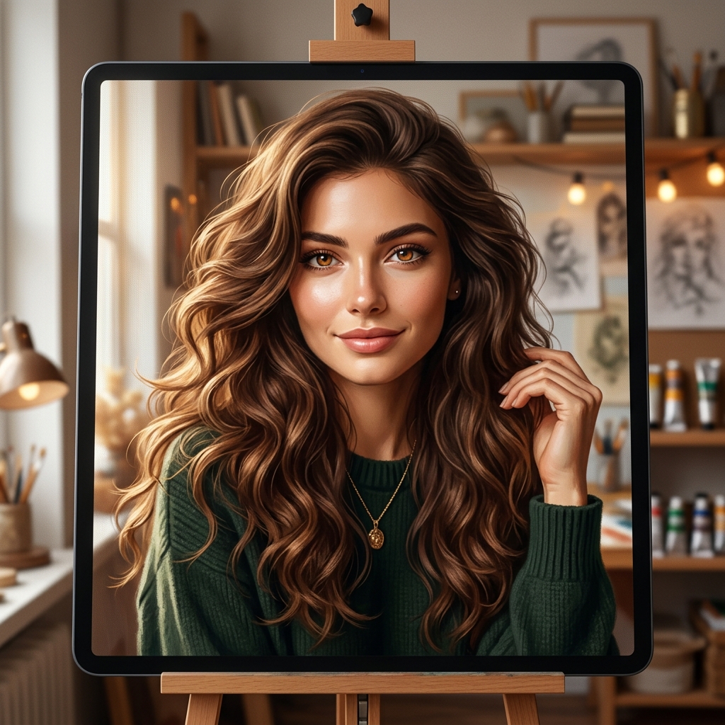 Digital portrait drawing