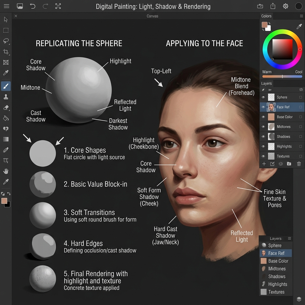 Digital shading and rendering